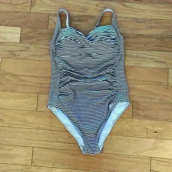 Bond Eye Australia Blue and White Striped One Piece SZ 8 - Picture 3 of 7